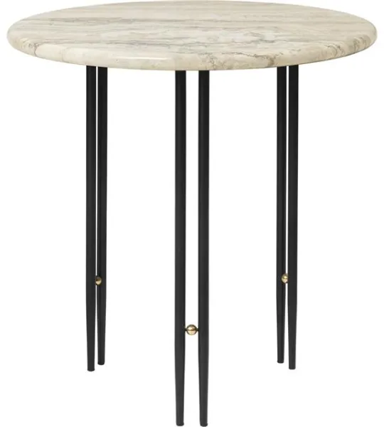 GUBI IOI Sidebord Ø50 Sort/Beige